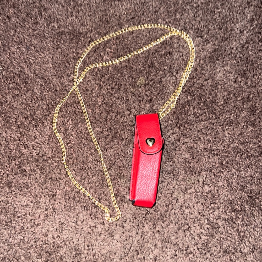 Red lipstick purse